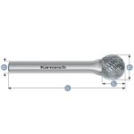 Φρεζάκια σφαιρικά KUD Karnasch 113031 - 113031.046 4mm - 113031-046-4mm
