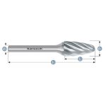 Φρεζάκια κωνικά με στρογγυλεμένη κεφαλή και βάση RBF Karnasch 113055 - 113055.050 12mm - 113055-050-12mm