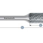 Φρεζάκια κυλινδρικά με κοπτικό στην κεφαλή ZYB Karnasch 113011 - 113011.050 6mm - 113011-050-6mm