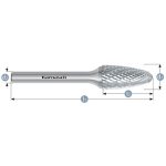 Φρεζάκια κωνικά με στρογγυλεμένη κεφαλή και βάση RBF Karnasch 113051 - 113051.053 12mm - 113051-053-12mm