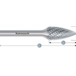 Φρεζάκια κωνικά με μυτερή κεφαλή και στρογγυλεμένη βάση SPG Karnasch 113061 - 113061.045 10mm - 113061-045-10mm